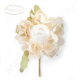 18351 Роза 2-цветная белая