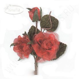 18132 Букет из 3 роз коралловый