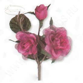 18134 Букет из 3 роз цвет фуксия